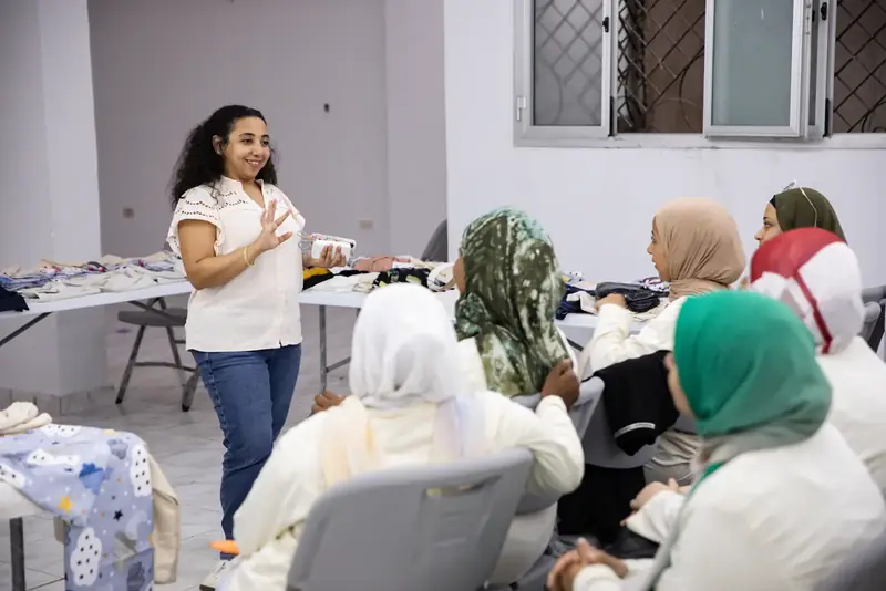 Sewing training at Impact’s workshop in Alexandria