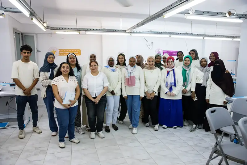 Sewing training at Impact’s workshop in Alexandria