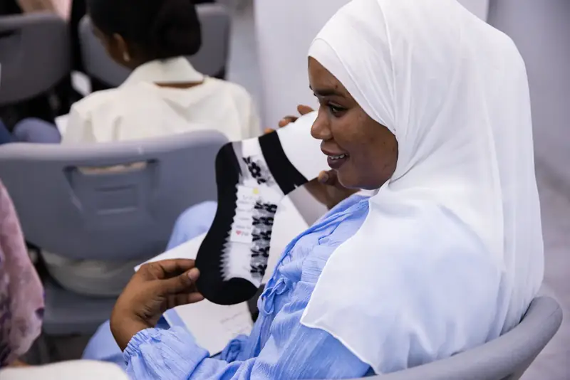 Sewing training at Impact’s workshop in Alexandria