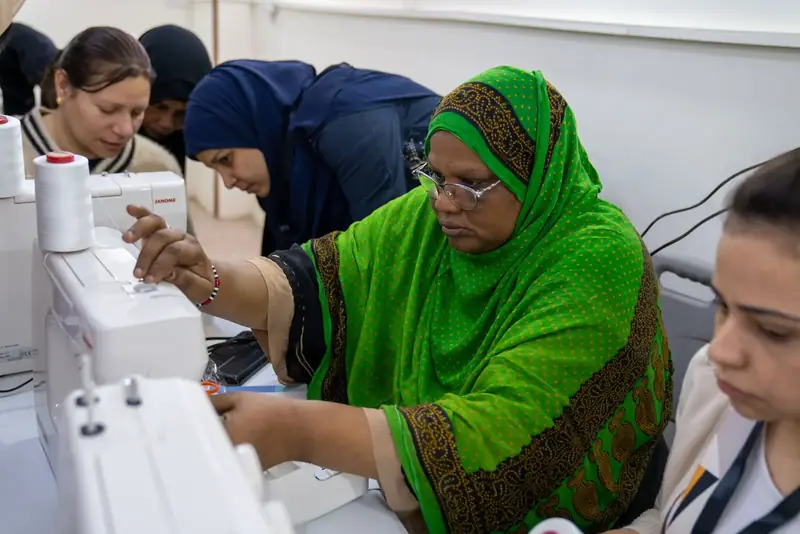Vocational sewing training in Aswan