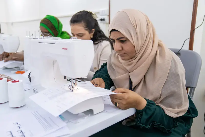 Vocational sewing training in Aswan