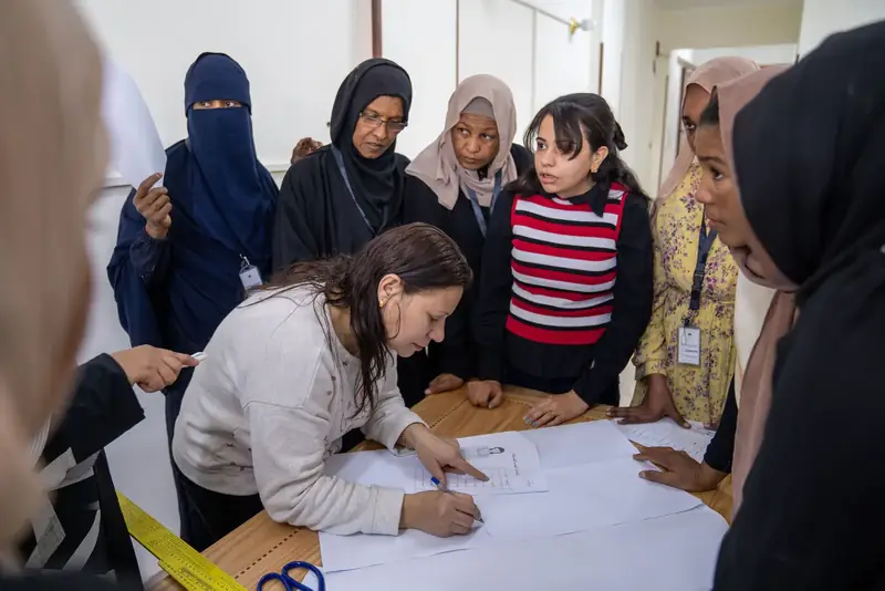 Vocational sewing training in Aswan