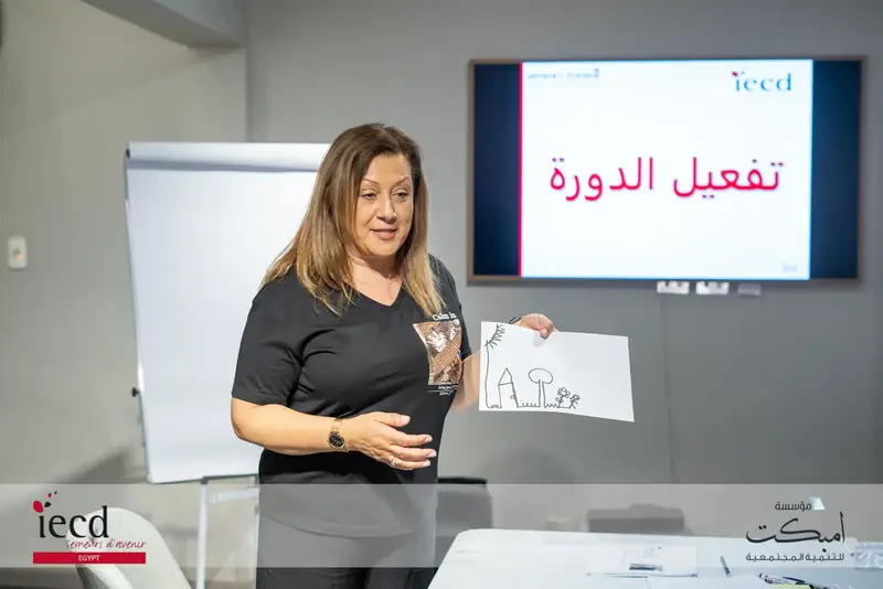 Child caregiving training with IECD
