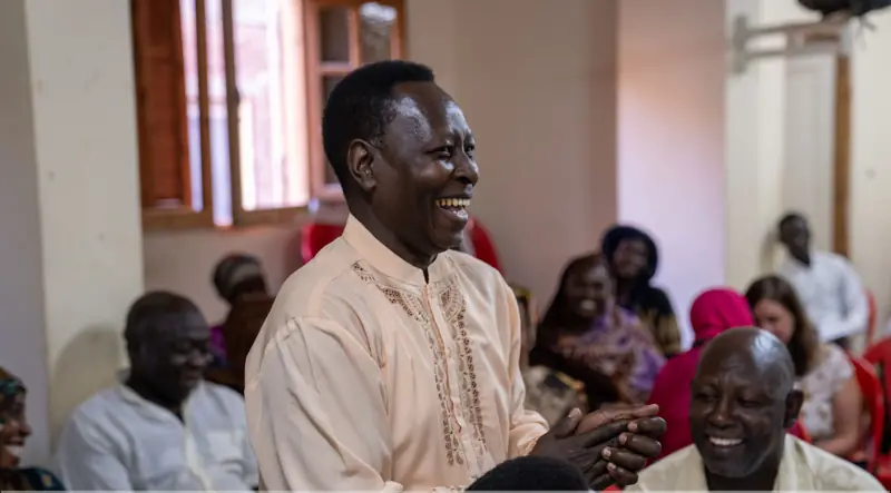 Laughter at a community session