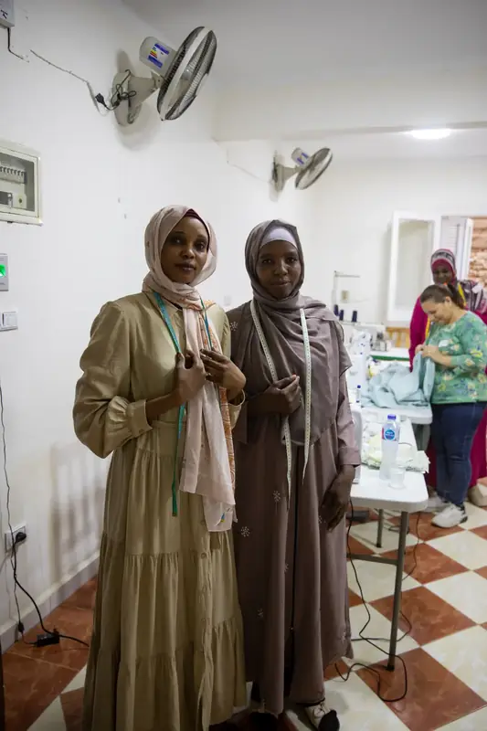 Sewing training graduates and trainers in Ain Shams, Cairo