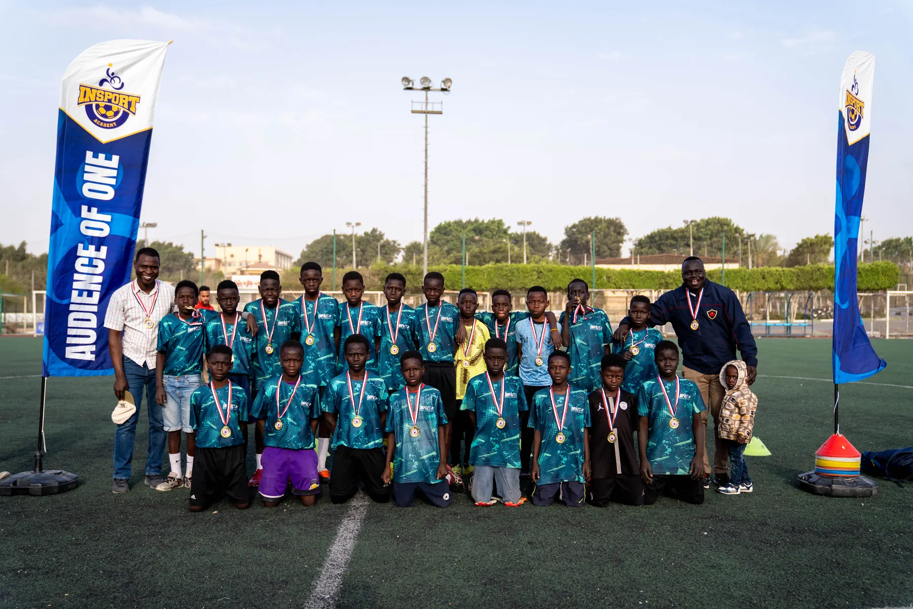 Academy players gather for a season celebration